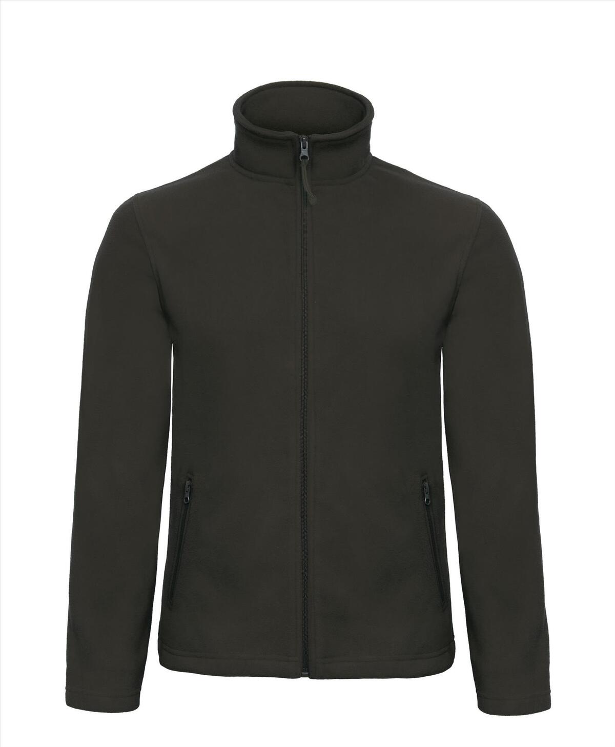 Pluisvrije micro fleece jas zwart heren model