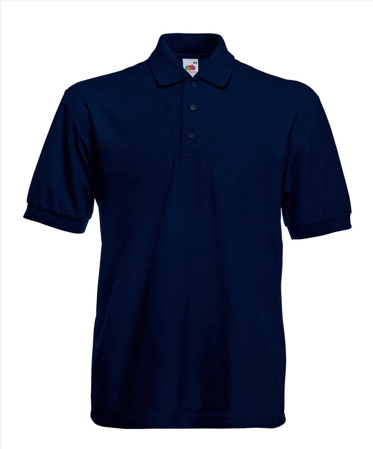 Polo voor hem diep Marine blauw korte mouw