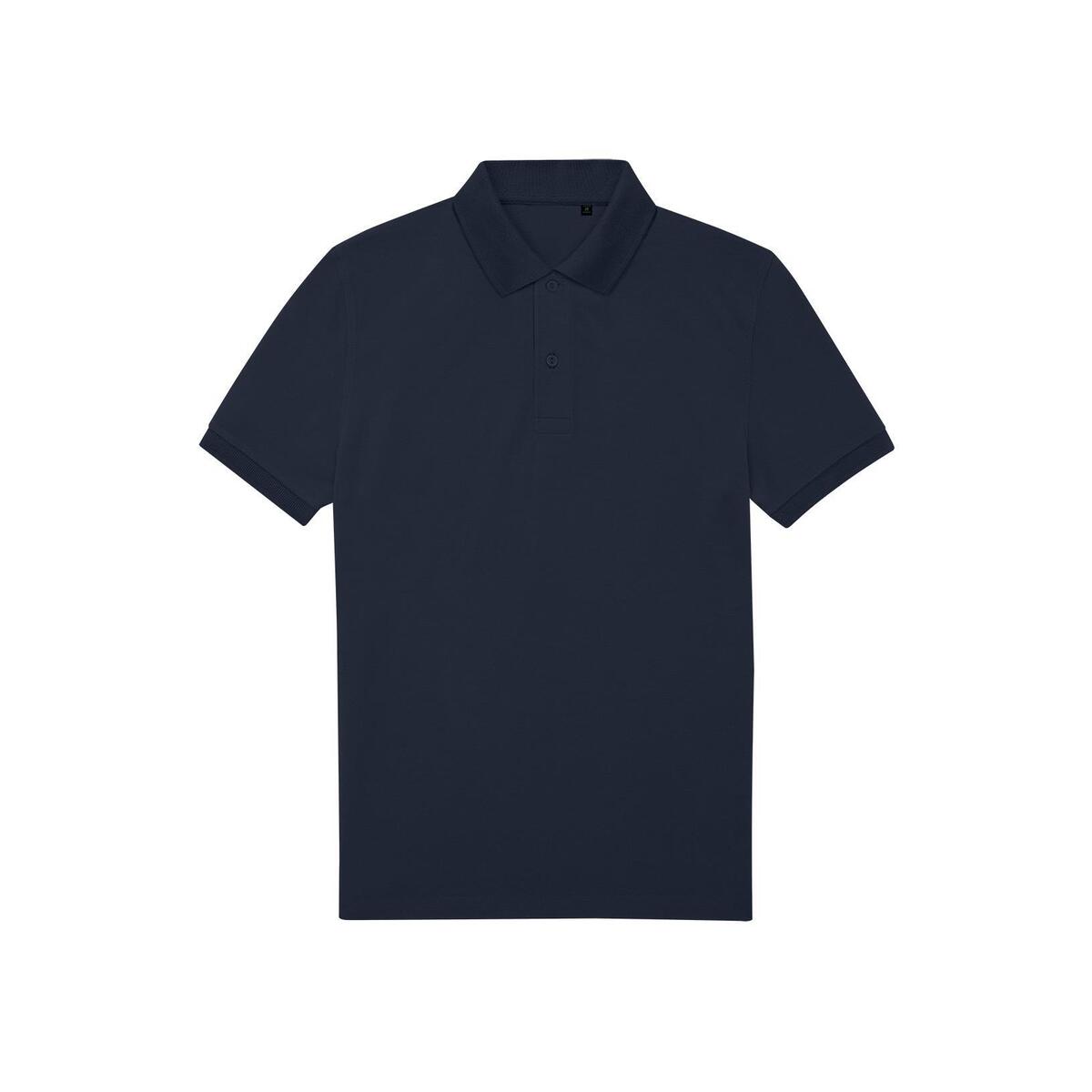 Polo voor hem donkerblauw te bedrukken personaliseren korte mouw heren