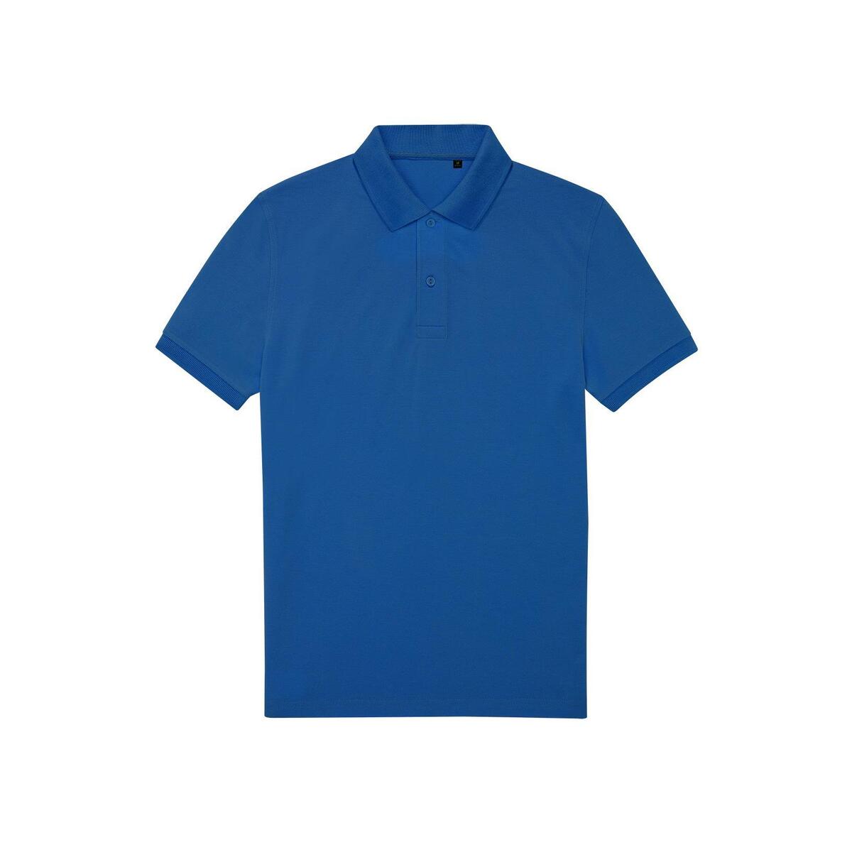 Polo voor hem royal blauw te bedrukken personaliseren korte mouw heren