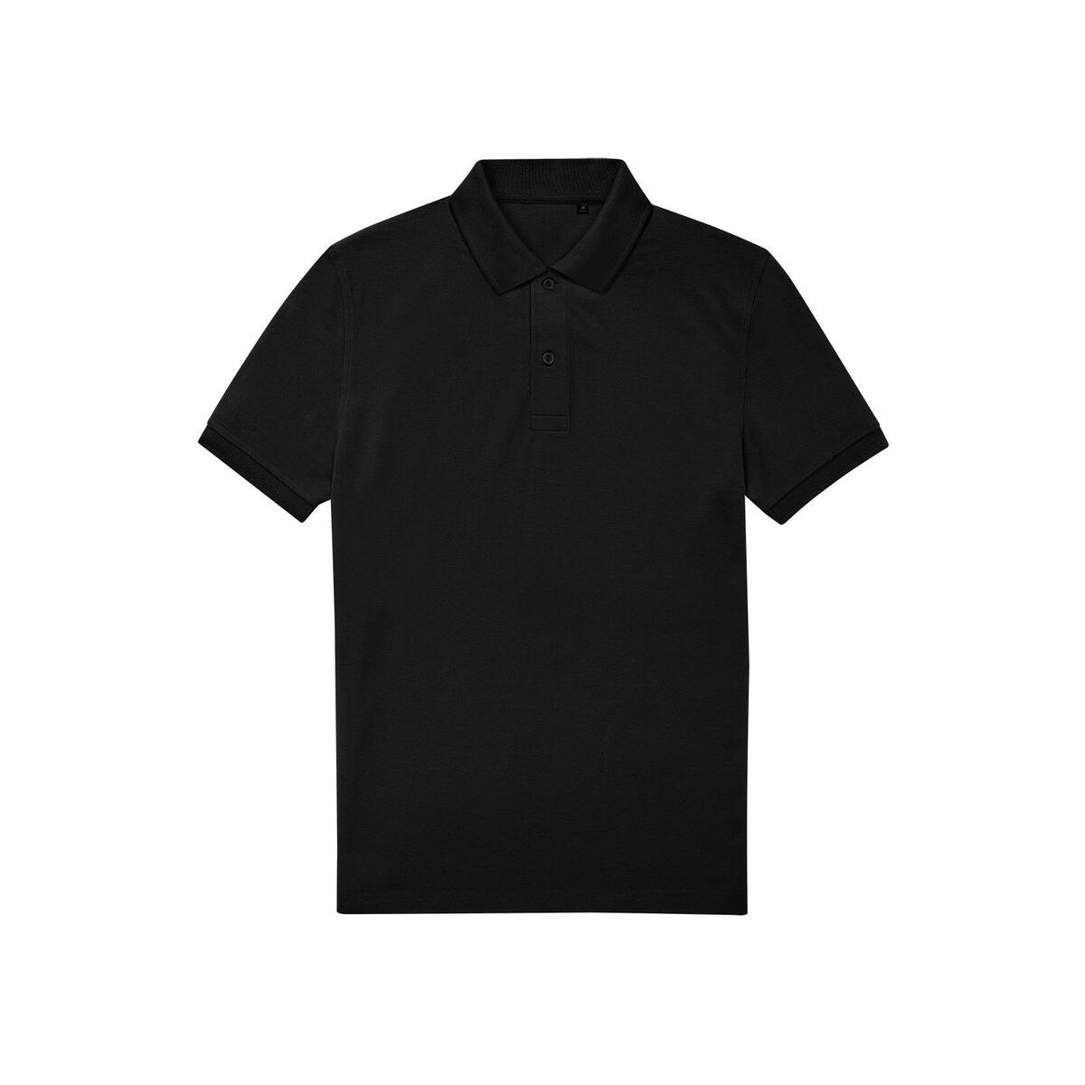 Polo voor hem zwart te bedrukken personaliseren korte mouw heren