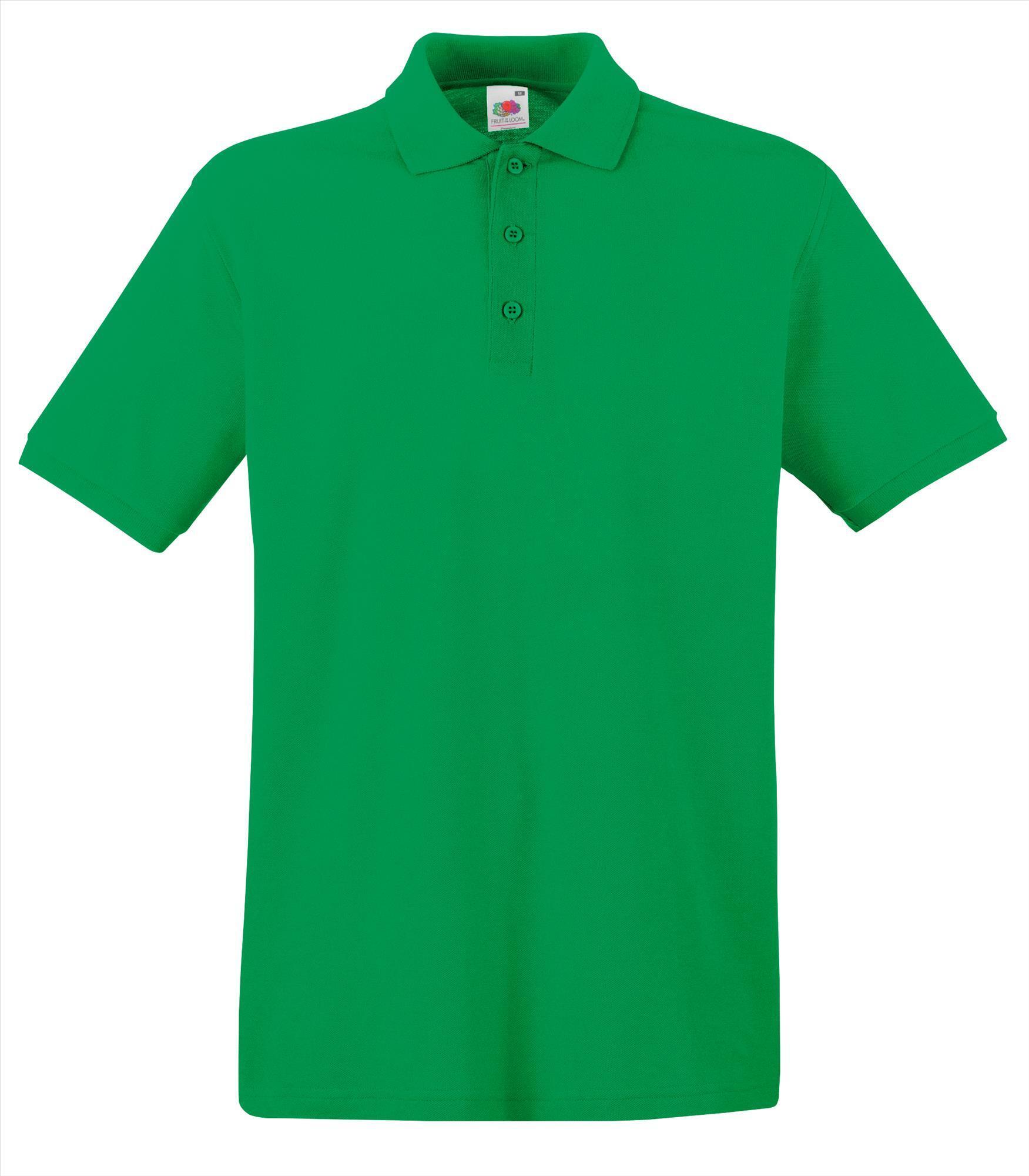 Polo voor heren kermitgroen De polo's zijn te personaliseren al vanaf 1 stuks.