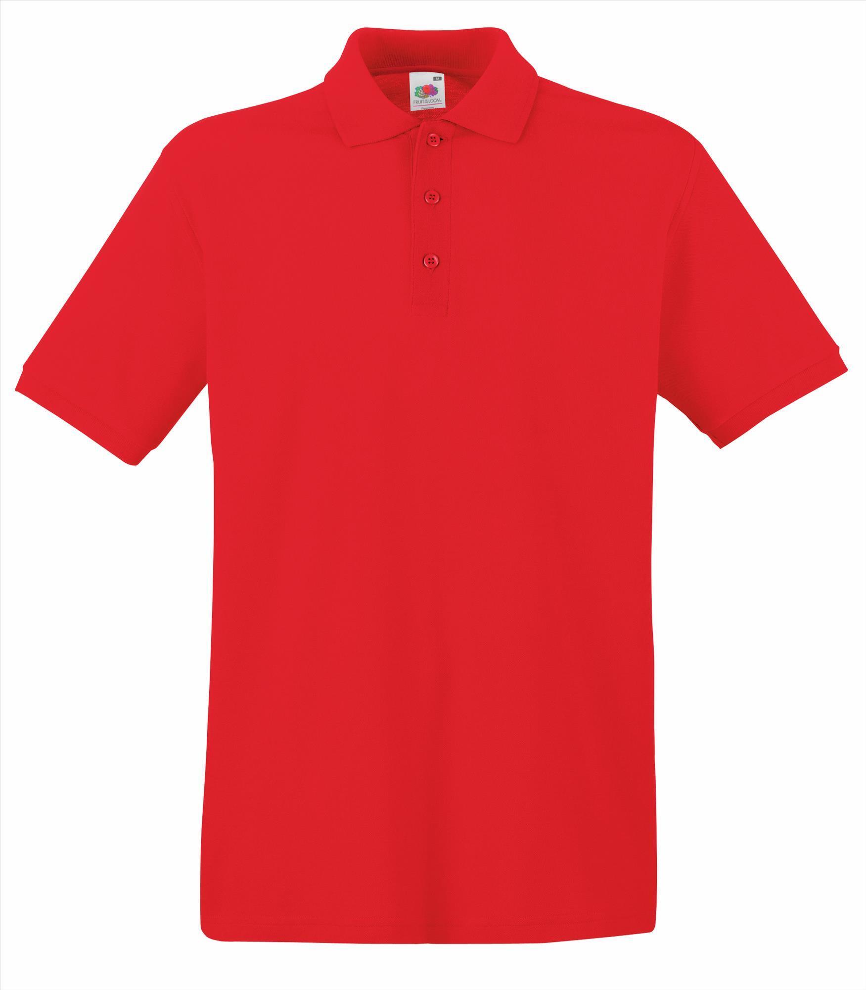 Polo voor heren rood De polo's zijn te personaliseren al vanaf 1 stuks.