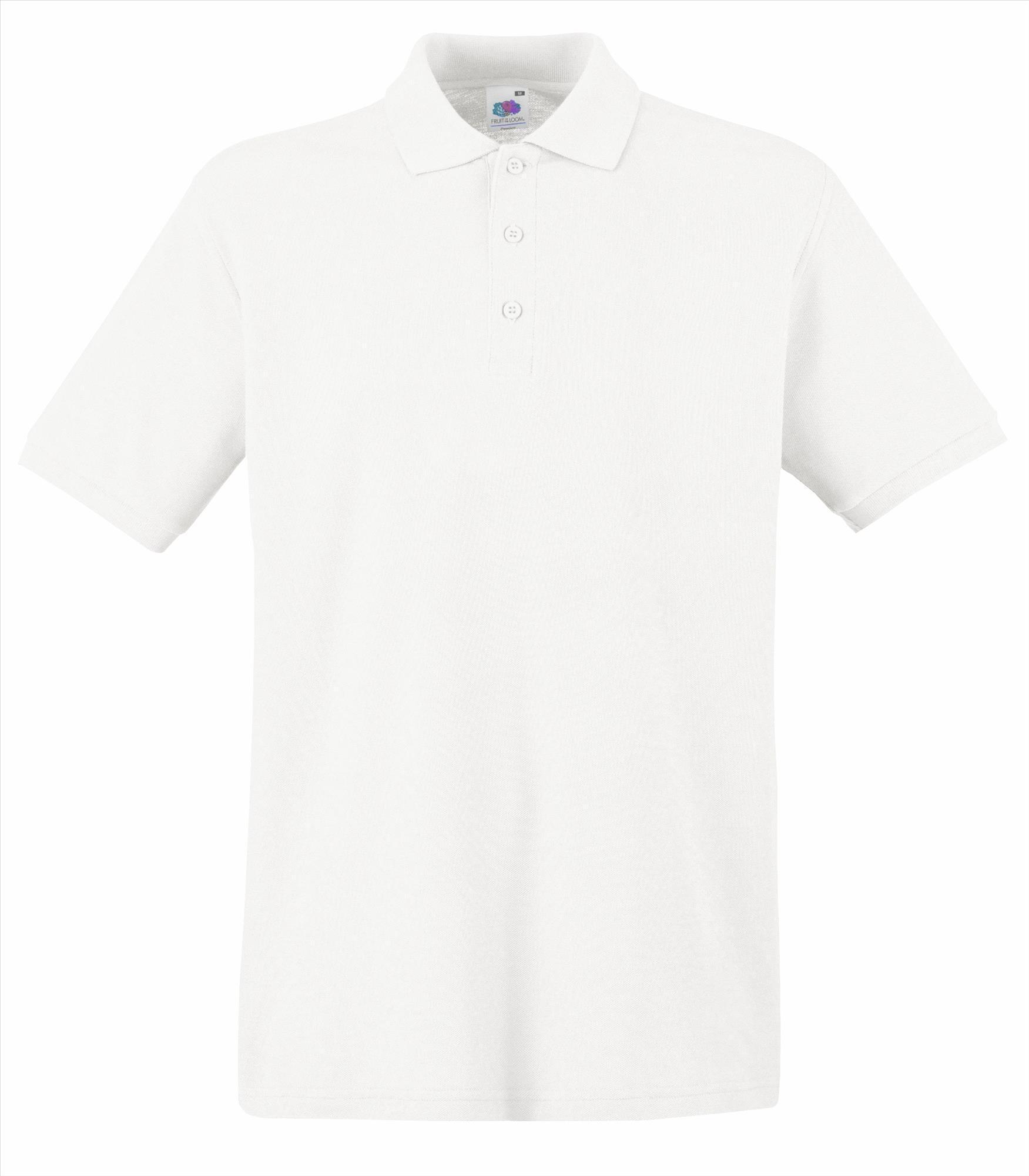 Polo voor heren wit De polo's zijn te personaliseren al vanaf 1 stuks.
