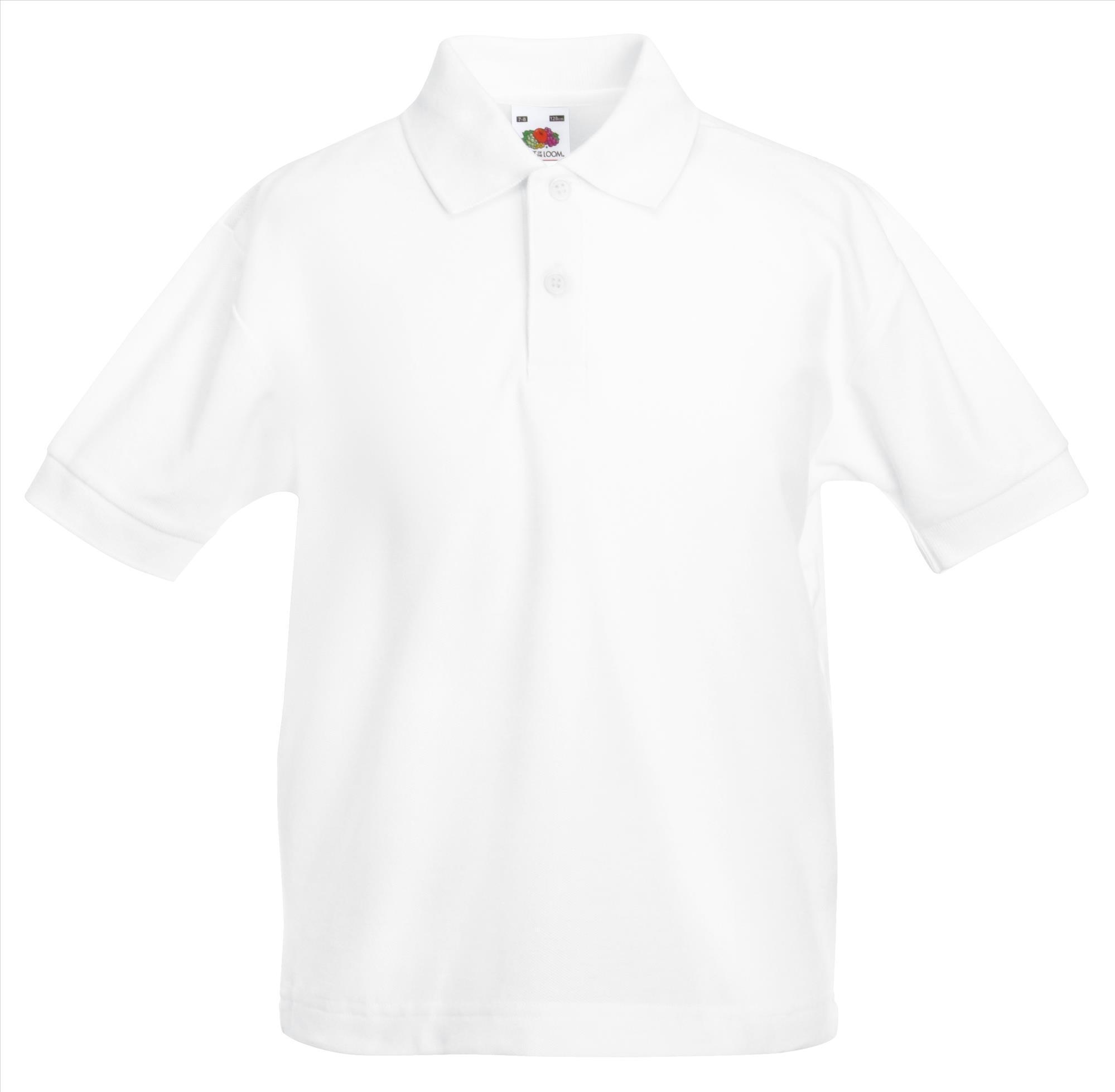 Polo voor kids wit zelf ontwerpen te personaliseren