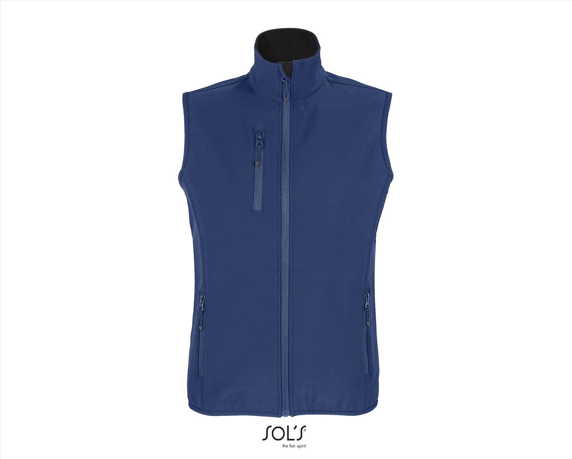 Softshel Bodywarmer blauw dames duurzaam gerecycled polyester