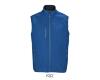 Softshel Bodywarmer royal blauw gerecycled polyester