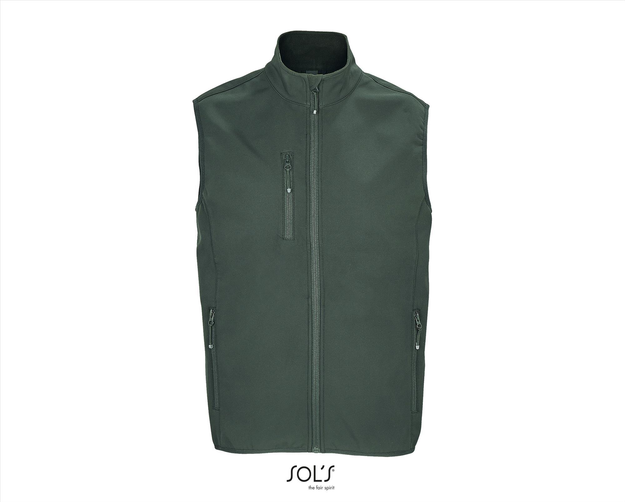 Softshel Bodywarmer voor heren donkergroen gerecycled polyester