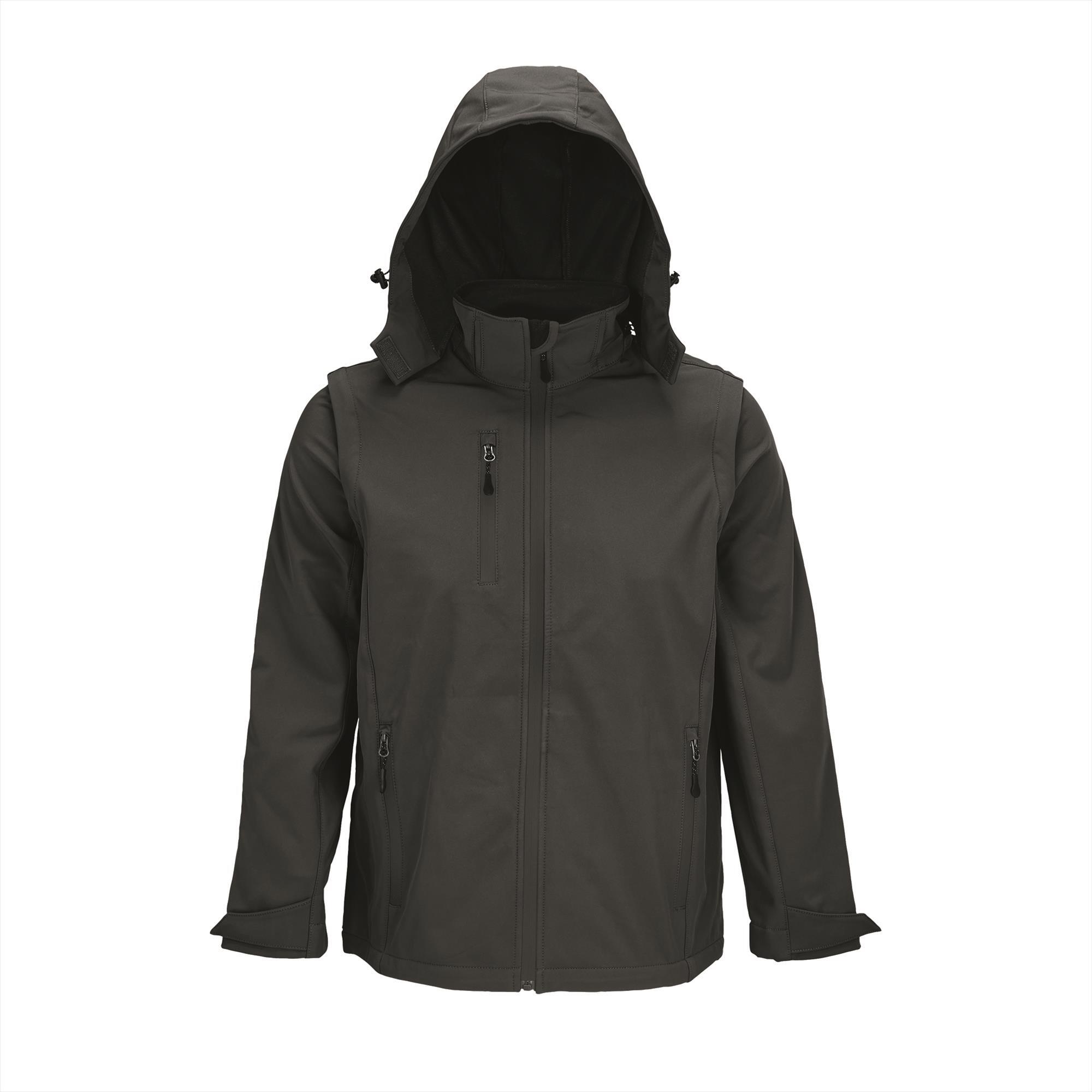 Softshell jacket houtskool grijs heren