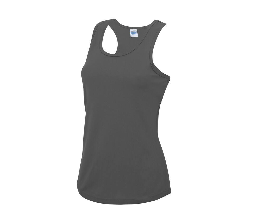 Sport T-shirt grijs dames zonder mouw te personaliseren te bedrukken tanktop