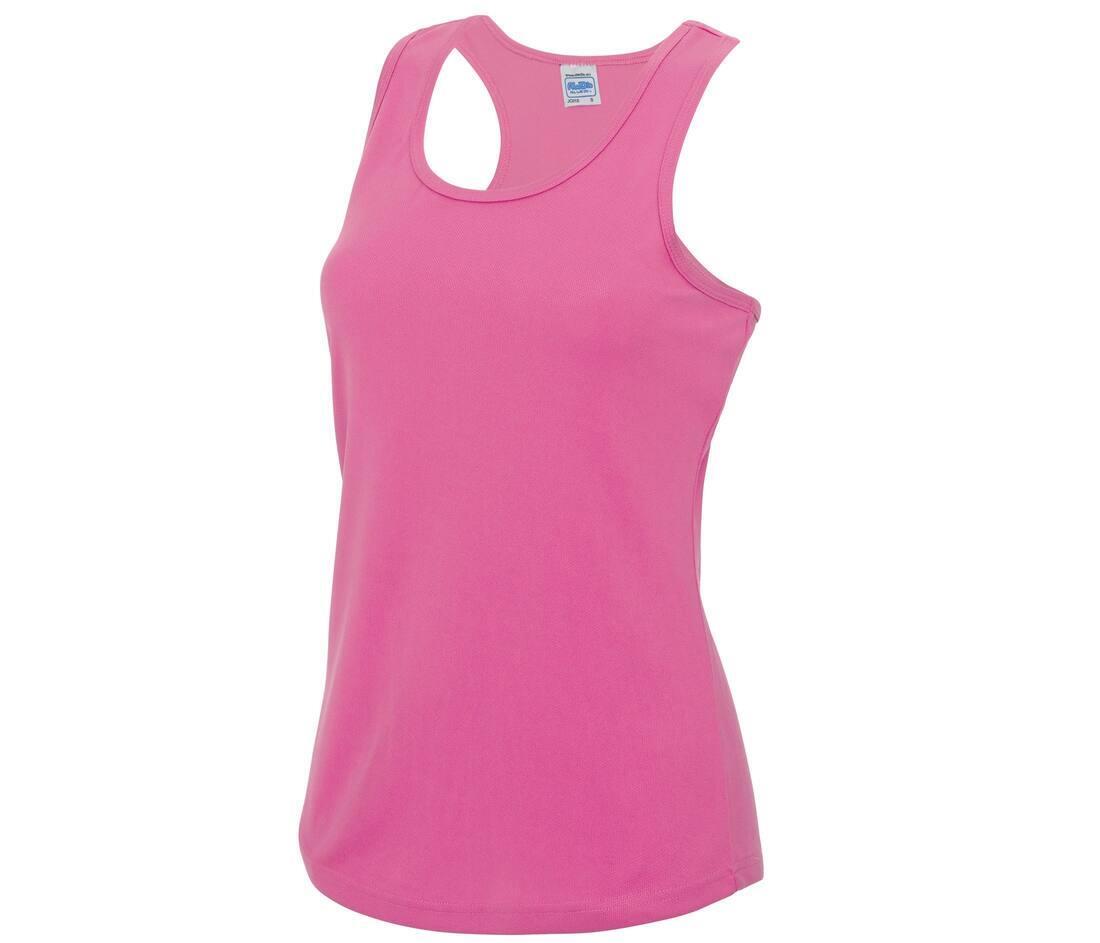Sport T-shirt roze dames zonder mouw te personaliseren te bedrukken tanktop