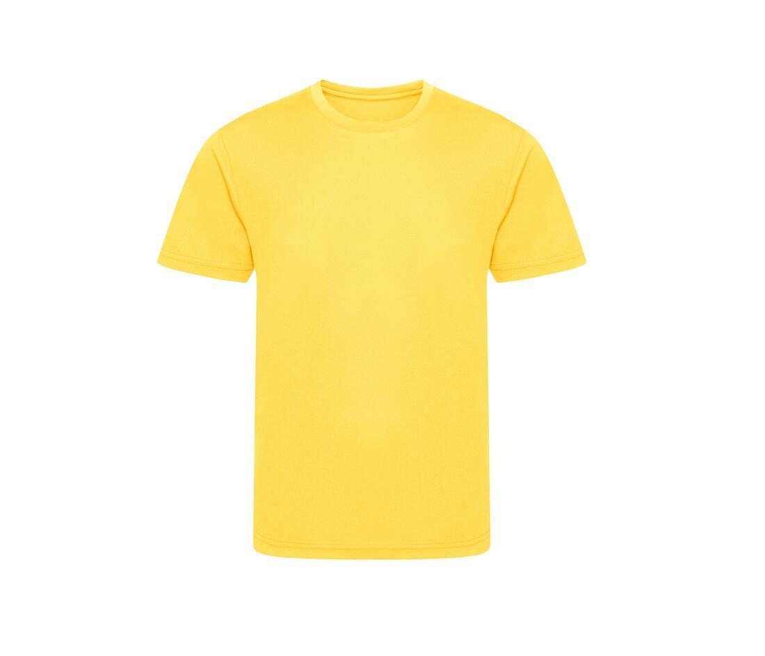 Sport t-shirt voor kids geel te bedrukken