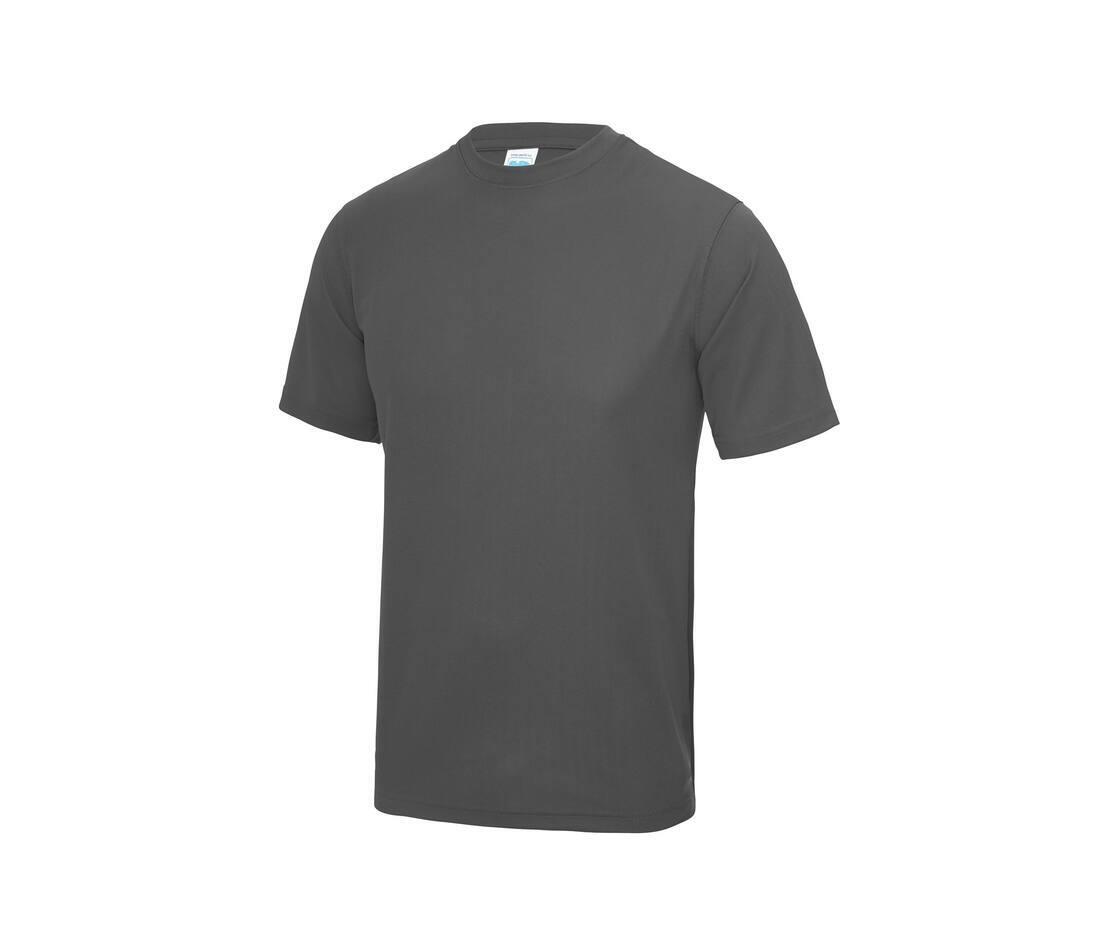 Sport T-shirt voor kinderen asfalt grijs korte mouw bedrukbaar personaliseren