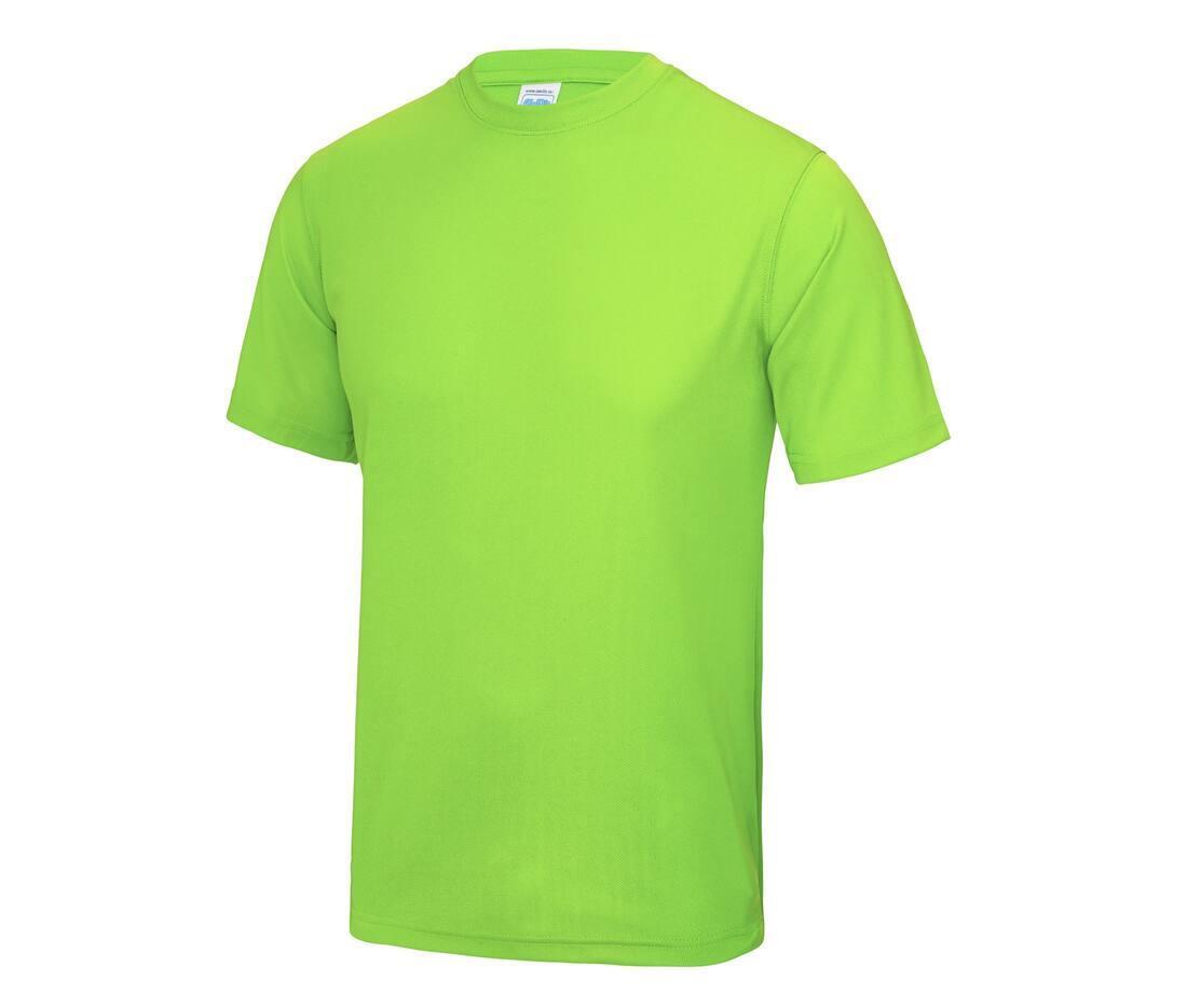 Sport T-shirt voor kinderen electric green korte mouw bedrukbaar personaliseren