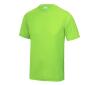 Sport T-shirt voor kinderen electric green korte mouw bedrukbaar personaliseren