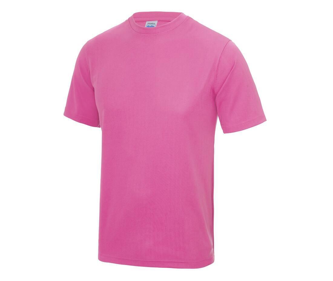 Sport T-shirt voor kinderen electric pink korte mouw bedrukbaar personaliseren
