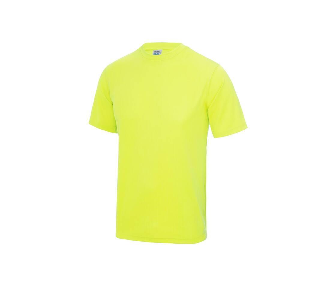 Sport T-shirt voor kinderen geel korte mouw bedrukbaar personaliseren