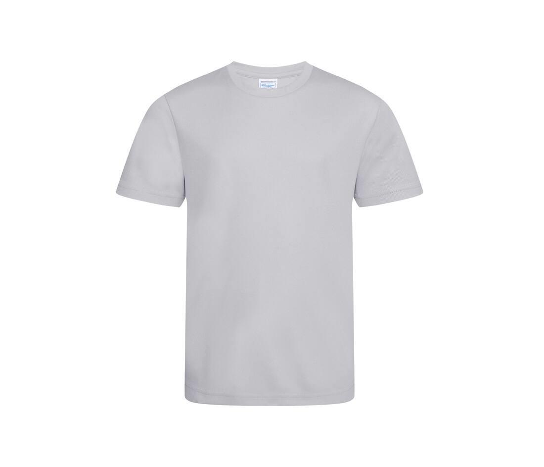 Sport T-shirt voor kinderen heide grijs korte mouw bedrukbaar personaliseren