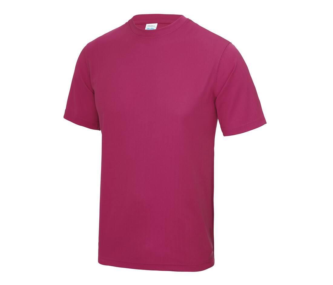 Sport T-shirt voor kinderen hot pink korte mouw bedrukbaar personaliseren