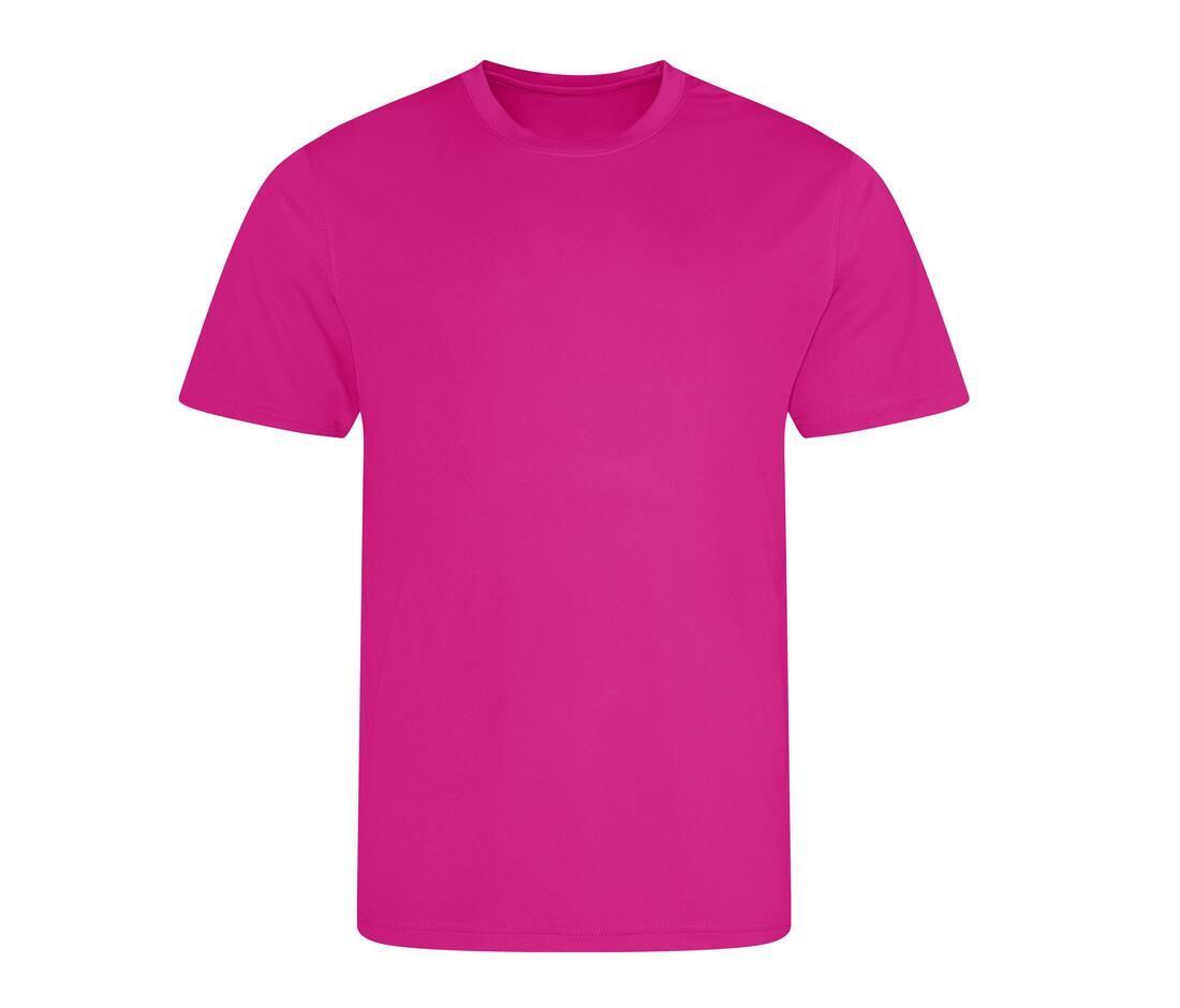 Sport T-shirt voor kinderen hyper pink korte mouw bedrukbaar personaliseren