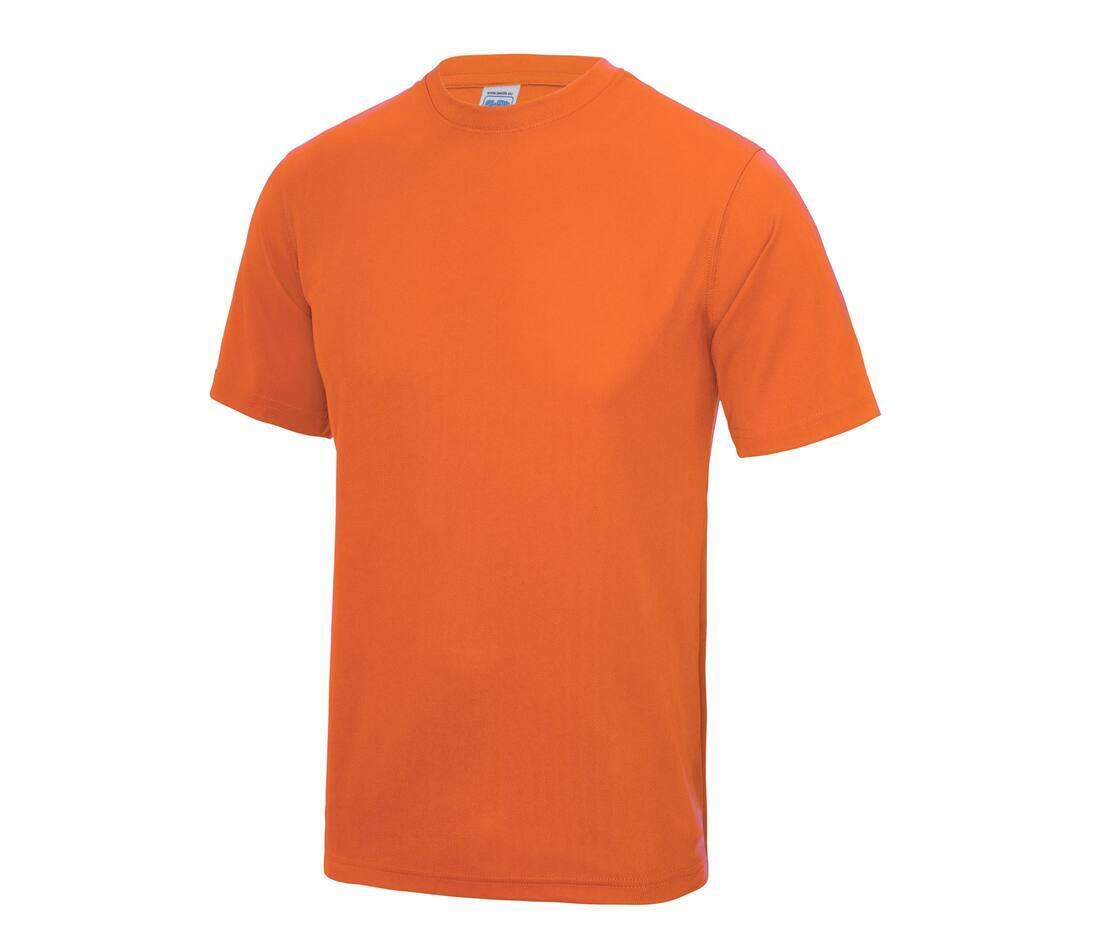 Sport T-shirt voor kinderen oranje korte mouw bedrukbaar personaliseren