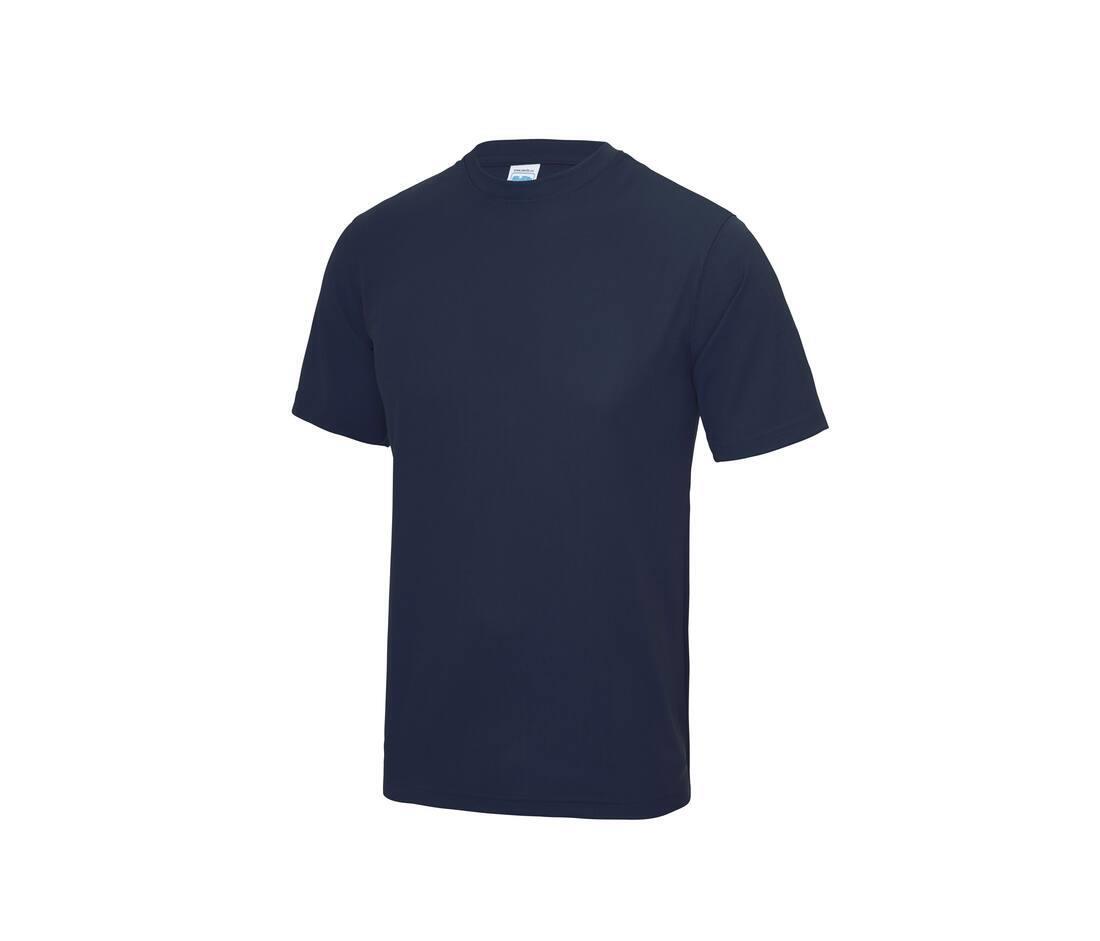 Sport T-shirt voor kinderen oxford donkerblauw korte mouw bedrukbaar personaliseren