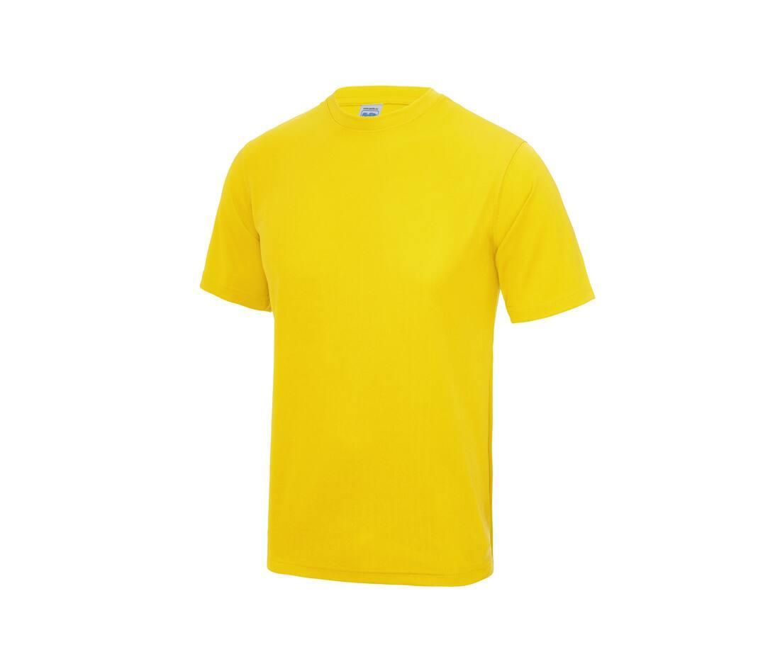 Sport T-shirt voor kinderen sun yellow korte mouw bedrukbaar personaliseren
