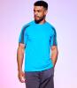 foto 3 Sport T-shirt voor mannen sapphire blauw met grijs bedrukken met team logo 