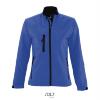 Sportieve dames softshell jacket royal blauw met een borstzakje.