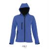 foto 1 Sportieve dames softshell met een capuchon royal blauw