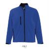 Sportieve heren softshell jacket royal blauw met een borstzakje.