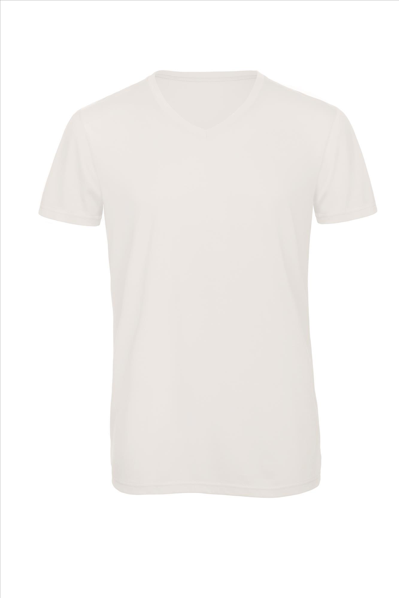 Superzacht T-shirt met V-hals korte mouw wit te personaliseren