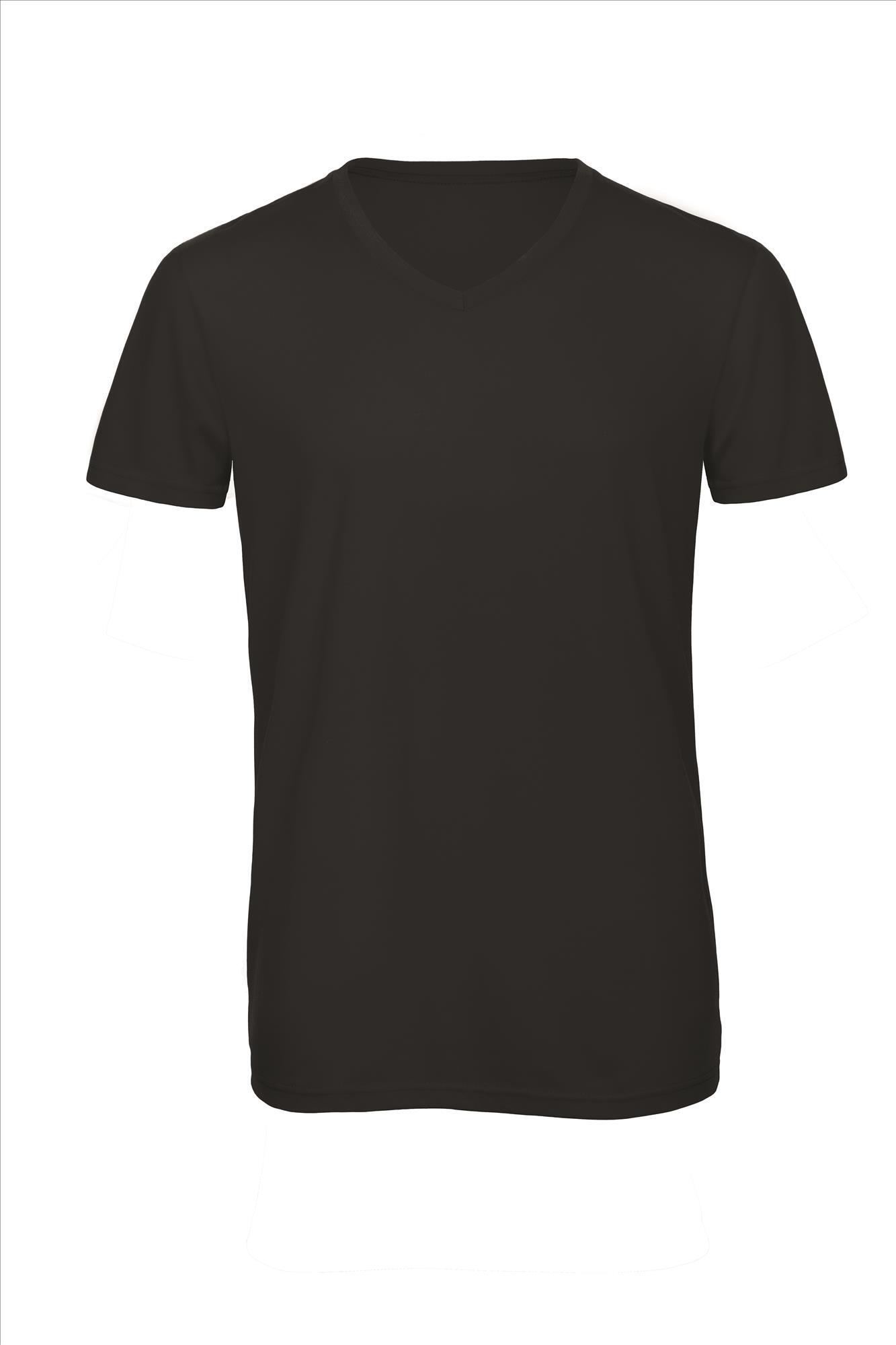 Superzacht T-shirt met V-hals korte mouw zwart te personaliseren