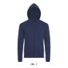 Sweat jacket met hooded voor hem donkerblauw personaliseer