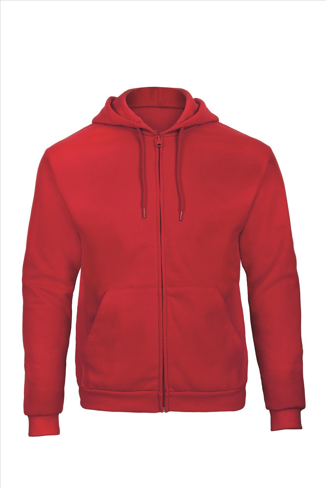 Sweat jacket voor mannen rood te personaliseren hoodie