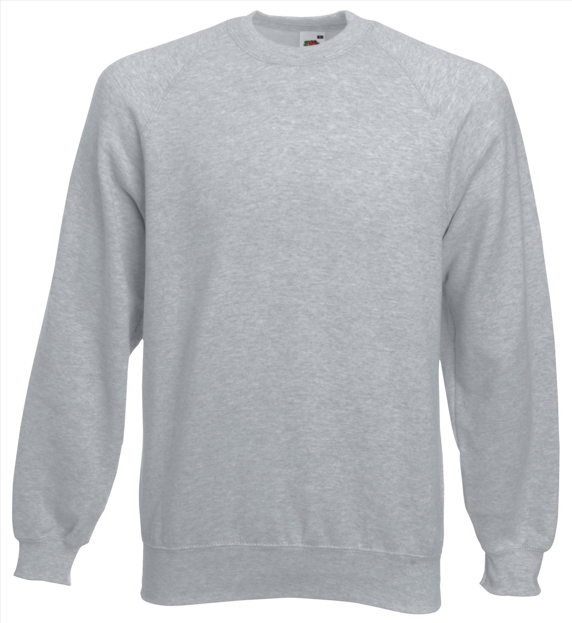 Sweater heide grijs voor mannen bedrukbaar te personaliseren sweatshirts