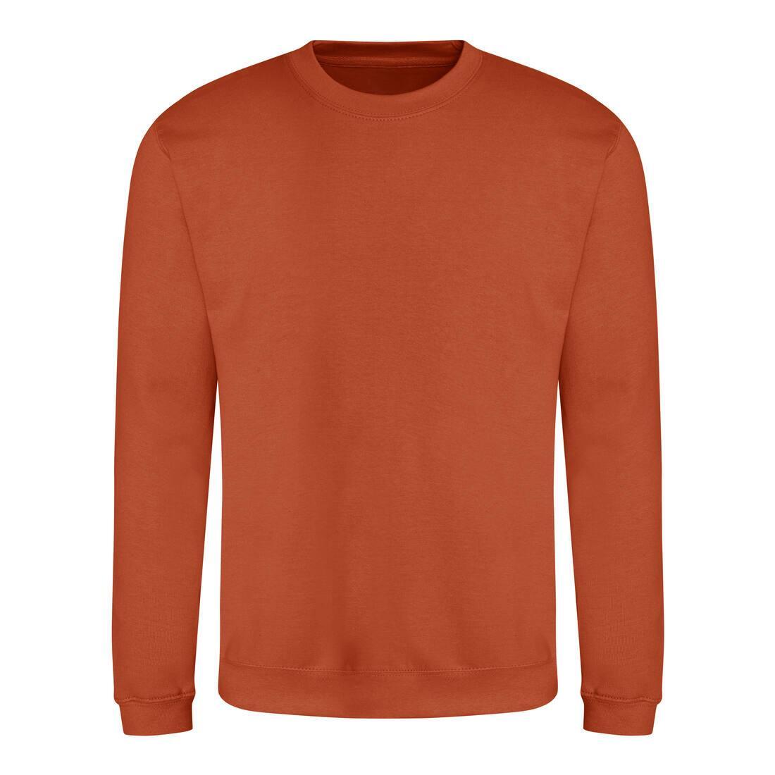 Sweater voor heren burnt orange Just Hoods te personaliseren