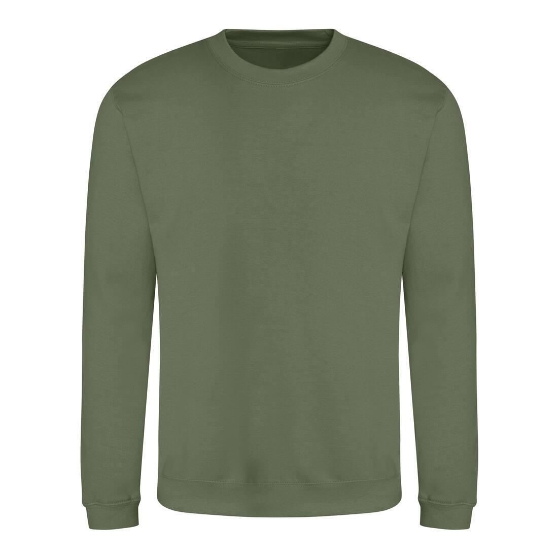 Sweater voor heren earthy groen Just Hoods te personaliseren