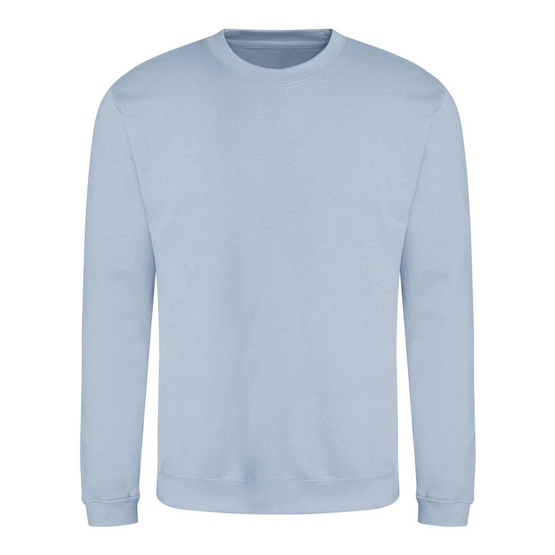 Sweater voor heren hemelsblauw Just Hoods te personaliseren