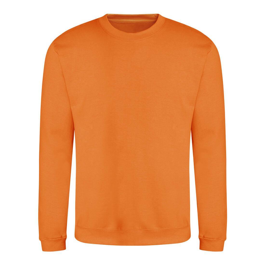 Sweater voor heren oranje crush Just Hoods te personaliseren