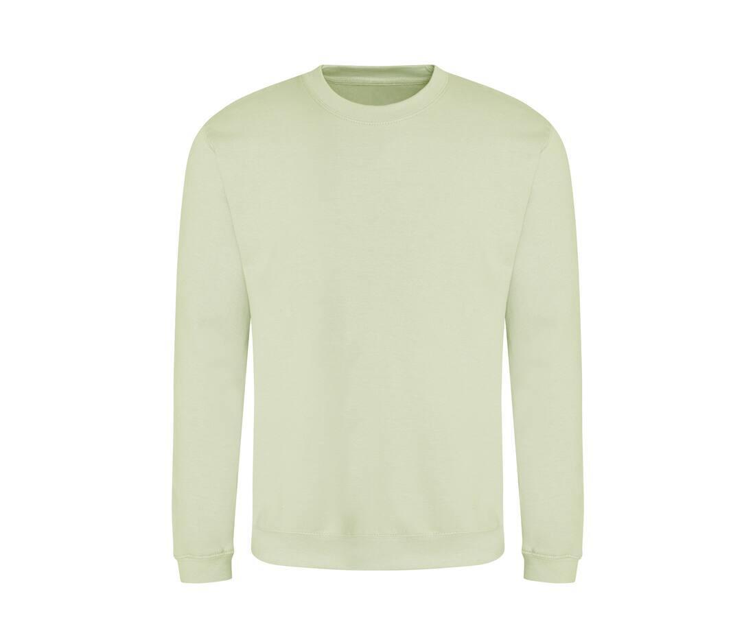 Sweater voor heren pistache groen merk  Just Hoods te personaliseren