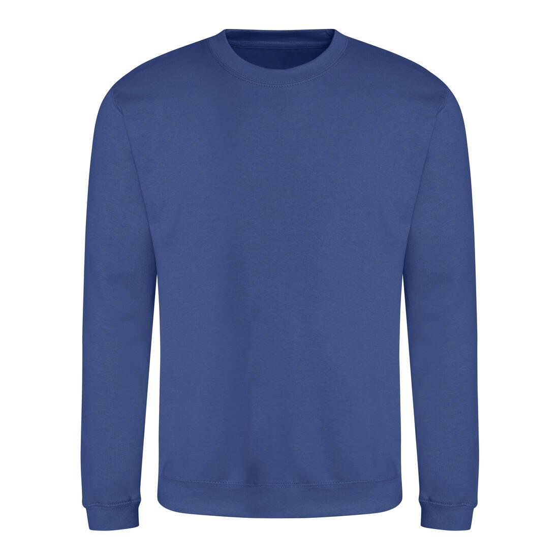 Sweater voor heren royal blauw Just Hoods te personaliseren