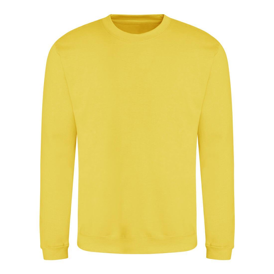 Sweater voor heren sun yellow  geel Just Hoods te personaliseren