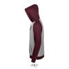 foto 3 Sweatshirt grijs melange met burgundy rood voor mannen Tweekleurig 