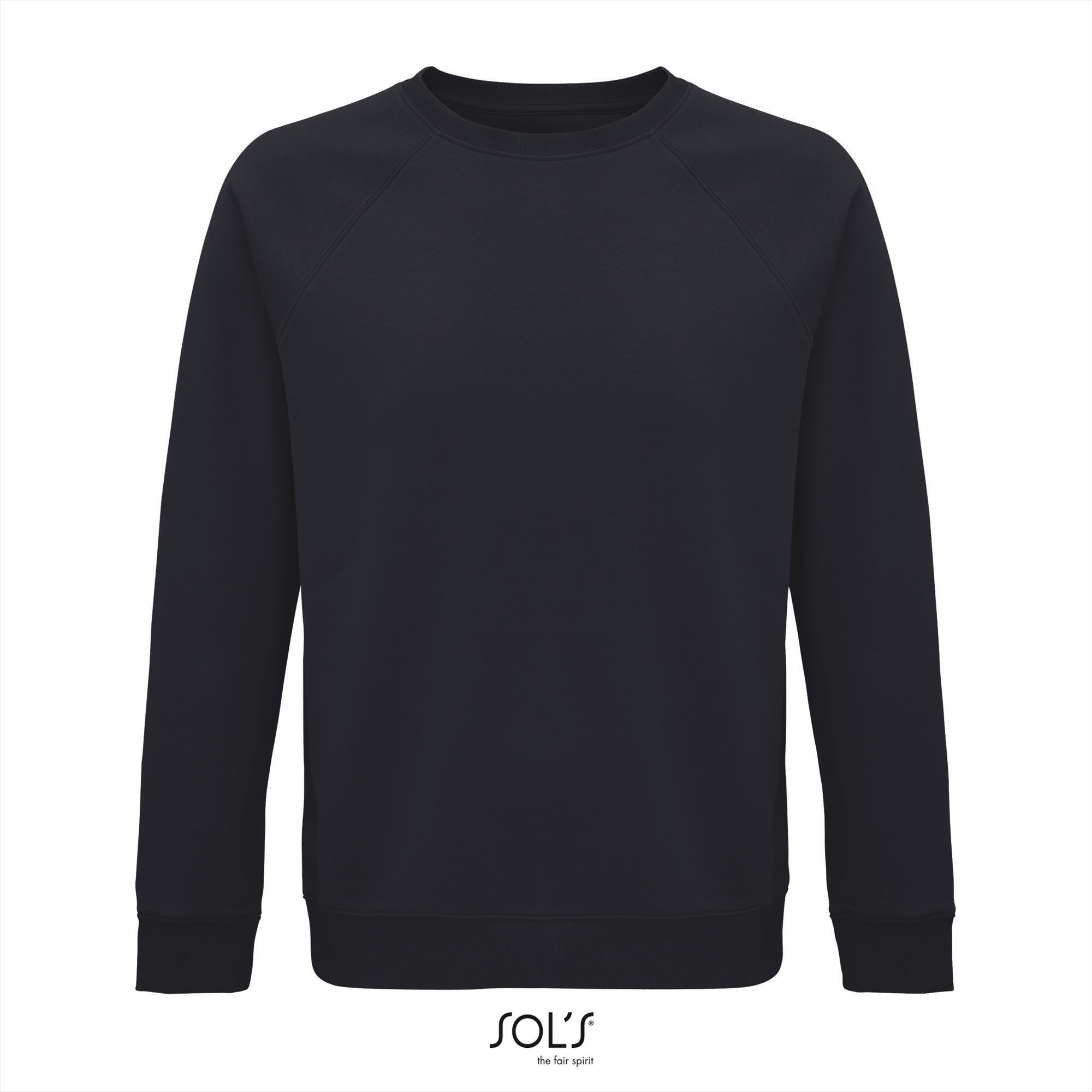 Sweatshirt heren donkerblauw Rondehals