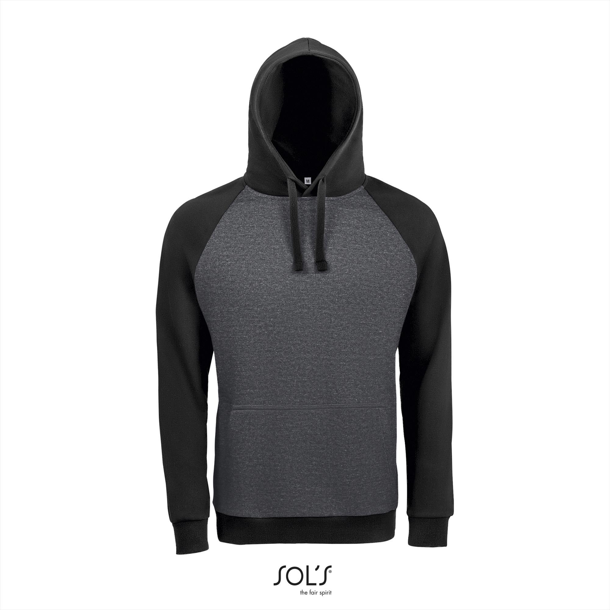 Sweatshirt houtskool grijs melange me zwart voor mannen Tweekleurig