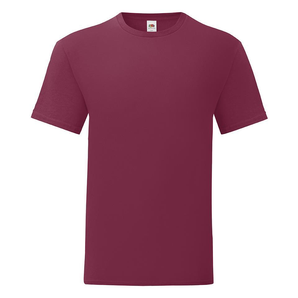 T-shirt bordeaux ronde hals voor mannen perfect om te bedrukken personaliseren