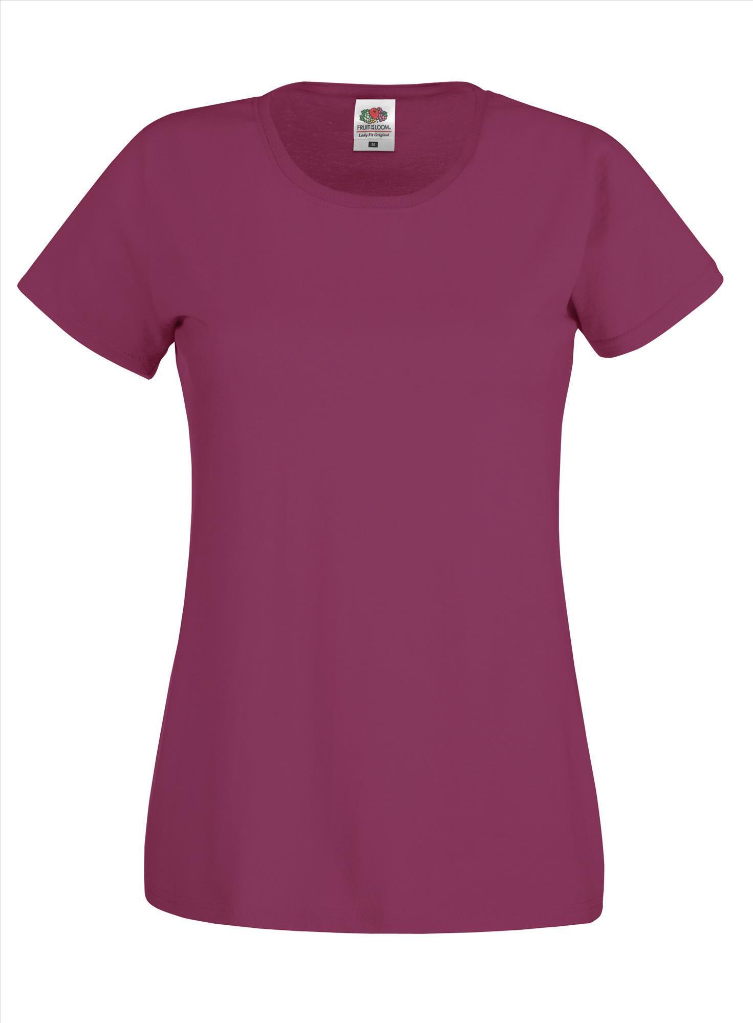 T-shirt bordeaux voor dames te bedrukken te personaliseren