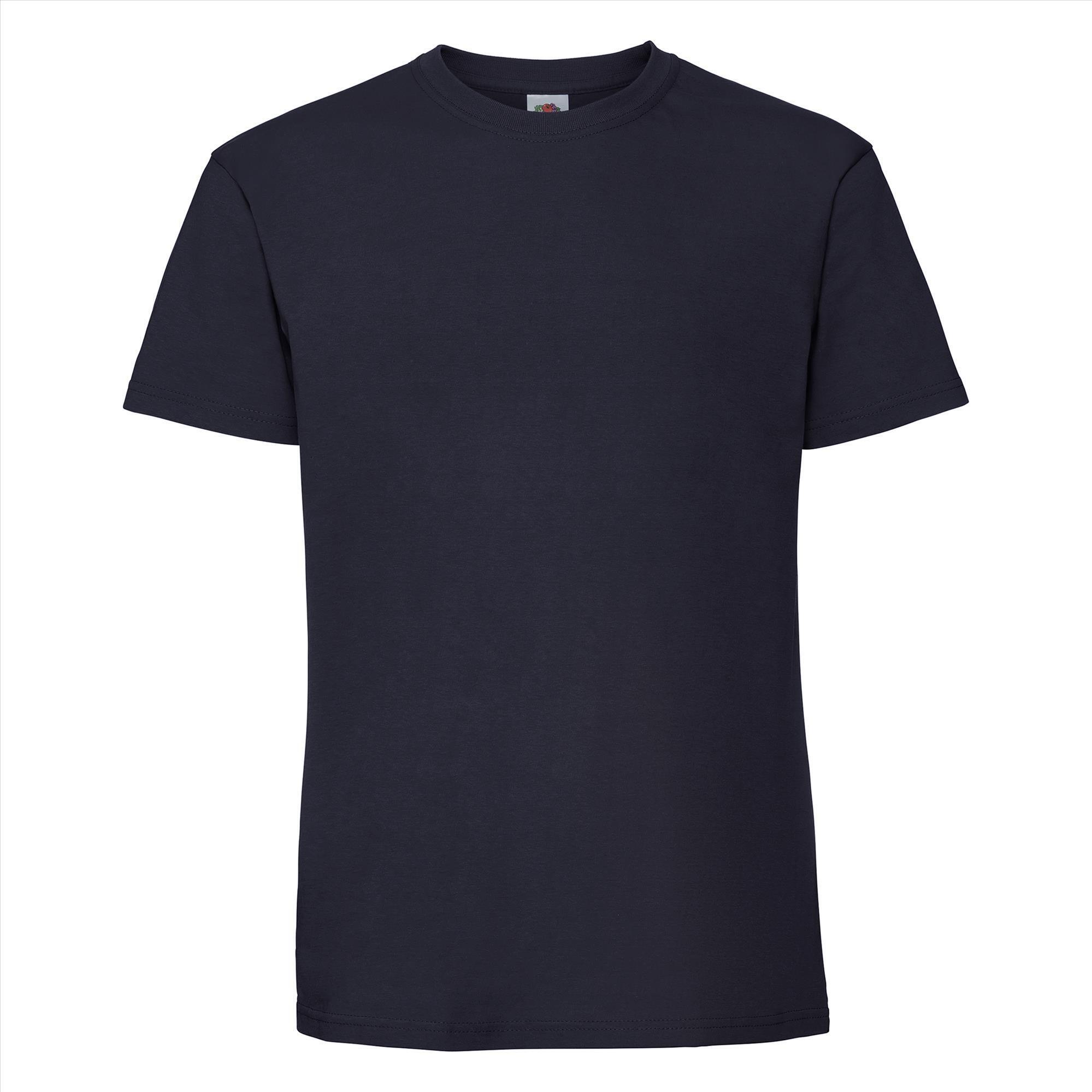 T-shirt diep Marine blauw korte mouwen voor mannen bedrukbaar te personaliseren