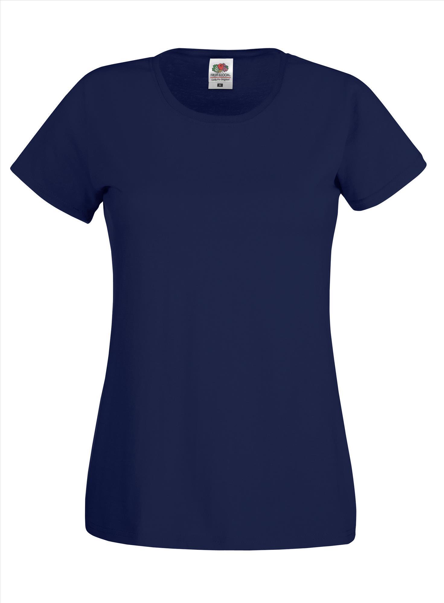 T-shirt diep Marine blauw voor dames te bedrukken te personaliseren